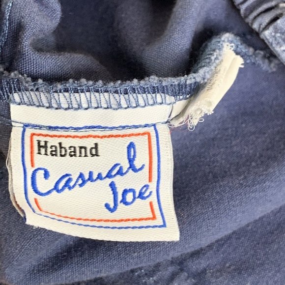 Haband Casual Joe Shorts Men 36 Blue Chino Elastic Waist 5 Pocket Logo Outdoor - Picture 6 of 7